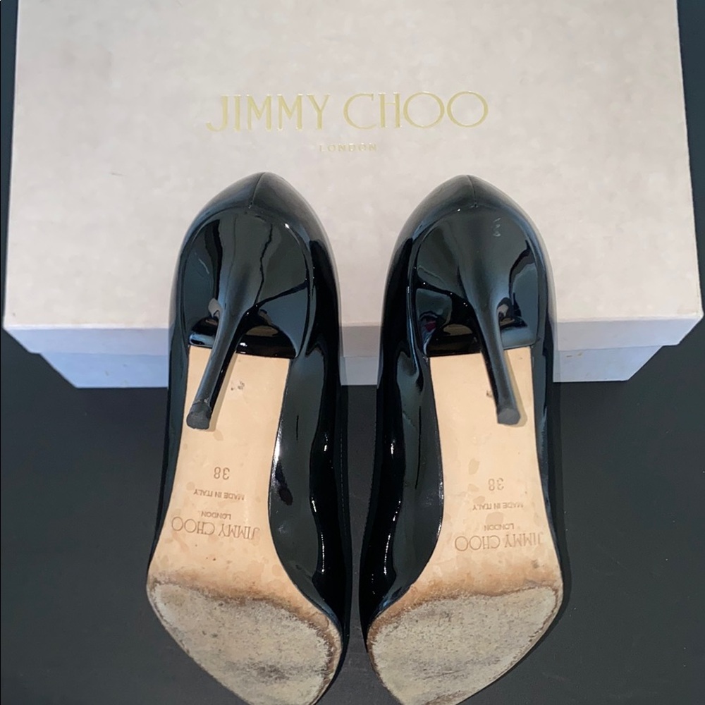 Jimmy Choo Black Patent Leather Pumps - Picture 5 of 7